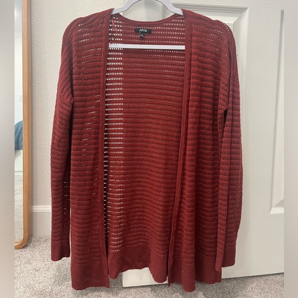 Burgundy ATP9 cardigan